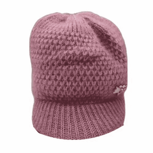 Ladies Pink Woolen Cap
